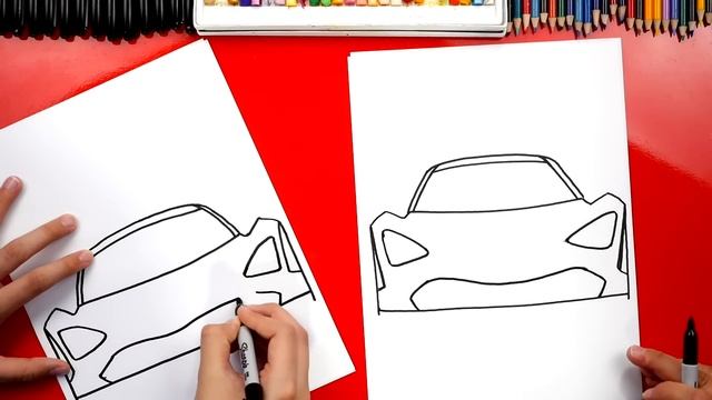 How To Draw A McLaren 720s (Front View) смотреть онлайн