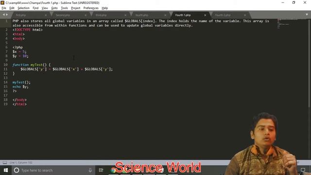 Variable Scope In PHP | Local And Global Varibles | Global Keyward | PHP Tutorial 4 смотреть онлайн