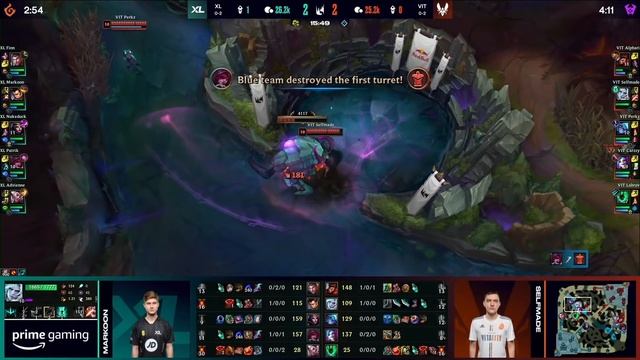 XL vs. VIT - Неделя 1 День 3 | LEC Весенний сплит | Excel vs. Vitality (2022) смотреть онлайн
