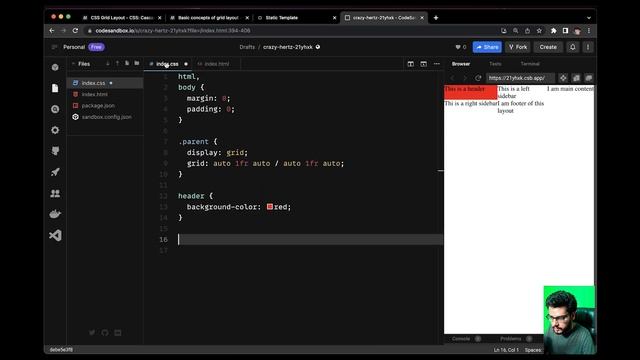 Holy Grail Layout | Frontend Machine Coding Question | CSS Interview смотреть онлайн