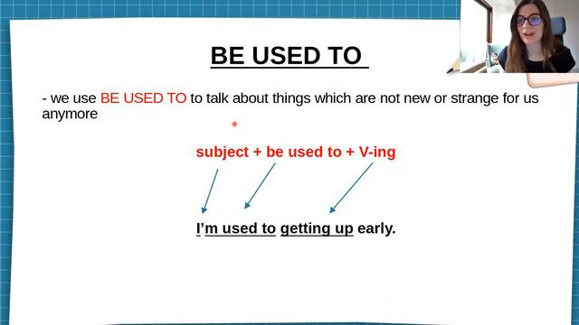 USED TO/ BE USED TO/ GET USED TO