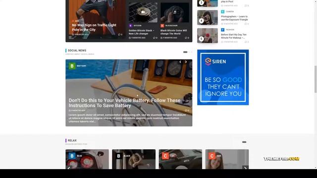 Siren - News Magazine Elementor WordPress Theme смотреть онлайн