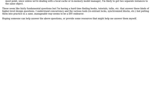 Architecting Service, Manager and Model classes for concurrency in a web application смотреть онлайн