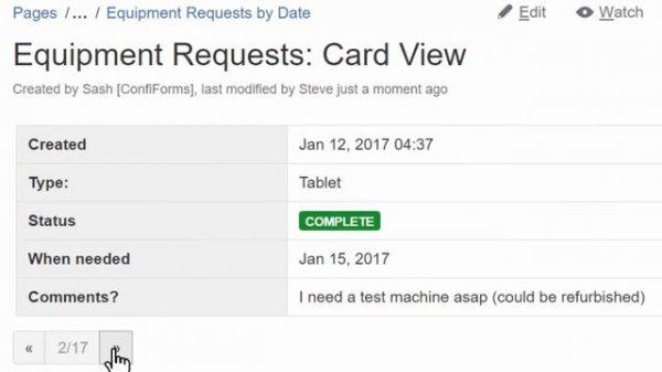Creating forms in Confluence with ConfiForms. Data Forms & Workflows app