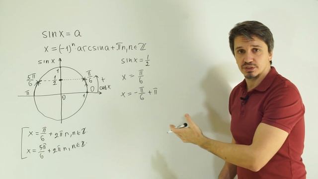 Уравнение sin x = a. Откуда минус один в степени? смотреть онлайн