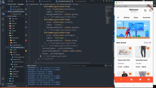 Create Home-Screen Bottom-Navigation-Bar Part 4 in Flutter Hindi & Urdu Lecture 8 смотреть онлайн