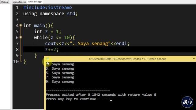 C++ 20 | Looping - While | Tutorial C++ Bahasa Indonesia смотреть онлайн