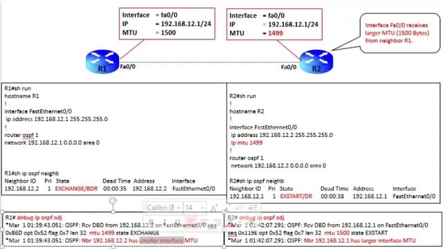 OSPF MTU Mismatch - Stuck in EXSTART смотреть онлайн