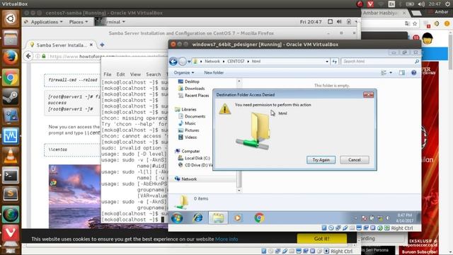 Samba (Centos 7) - install and share folder from centos 7 to windows 7 смотреть онлайн
