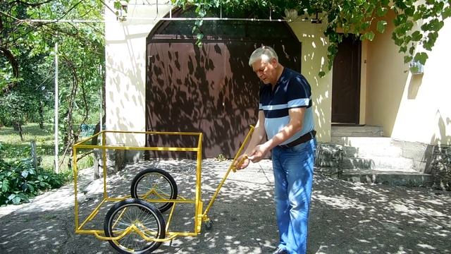 Везун желтый для Чернигова. Грузовая тележка-велоприцеп (универсальный вариант) смотреть онлайн