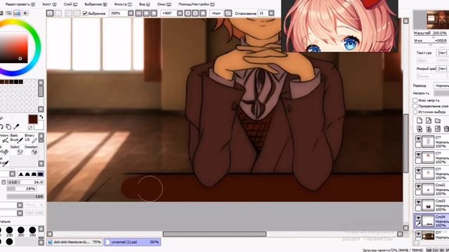 [SpeedPaint // Fan art] Doki Doki literature club || Just Sayori смотреть онлайн