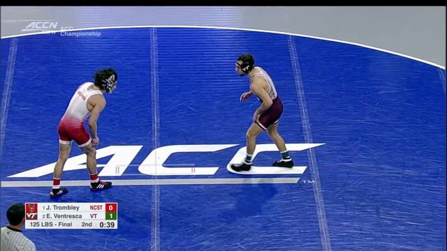 125lbs final Jarrett Trombley (NC State) vs Eddie Ventresca (Virginia Tech) смотреть онлайн