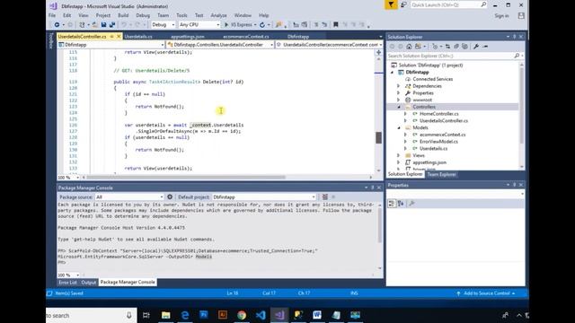 Asp.net core CRUD application using entity framework database first approach 2.0 (Existing database смотреть онлайн