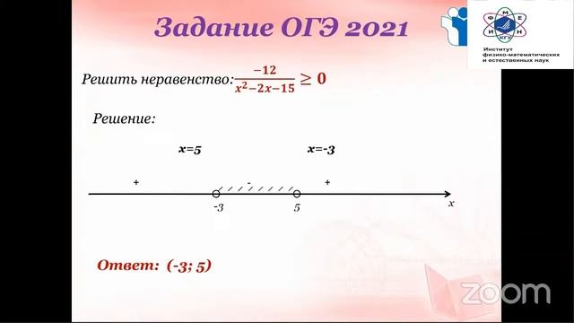 Решение неравенств методом интервалов. Замена переменной в неравенствах. смотреть онлайн