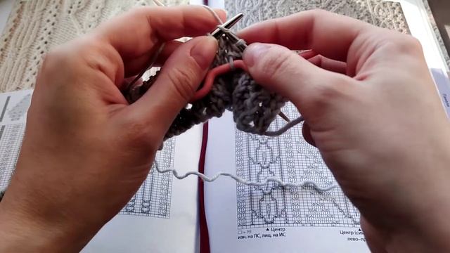 Перекрещивание двух скрещенных лицевых и одной изнаночной смотреть онлайн