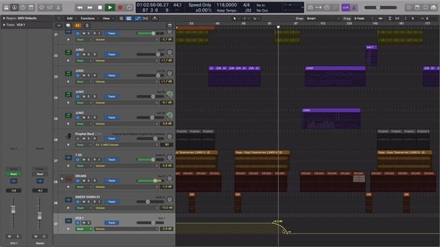 Как cделать Fade Out (затухание) трека без Bounce или Export, внутри проекта. смотреть онлайн
