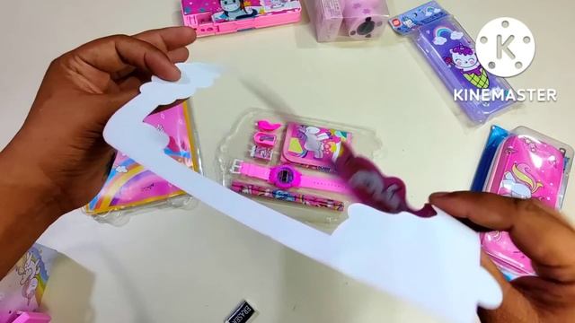 ? Unicorn Fun Collection | Unboxing And Review | Unicorn Piggy Bank, Unicorn Pencil Case, Tool Kit