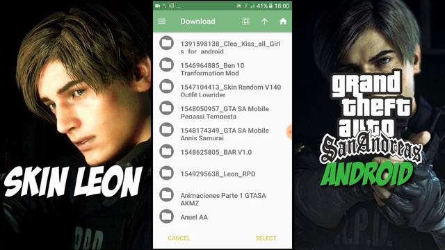 (NUEVO) Skin de Leon de Resident Evil 2 Remake para GTA SA Android смотреть онлайн