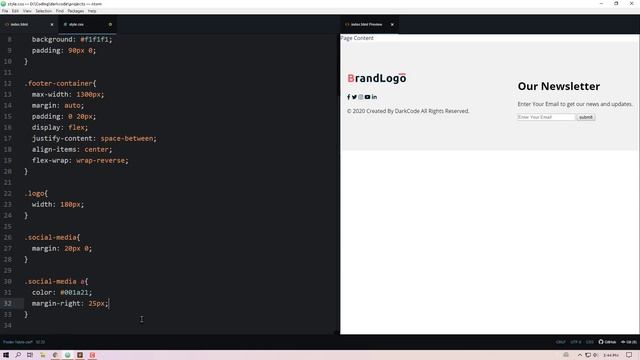 Responsive Footer Section Using HTML & CSS смотреть онлайн