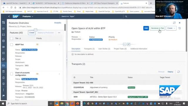 The Open Space of Application Operations within SAP BTP - Transport Management смотреть онлайн