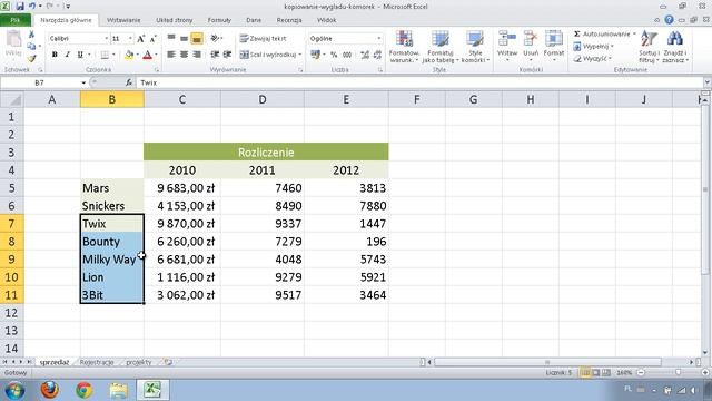 Excel - kopiowanie wyglądu komórek смотреть онлайн