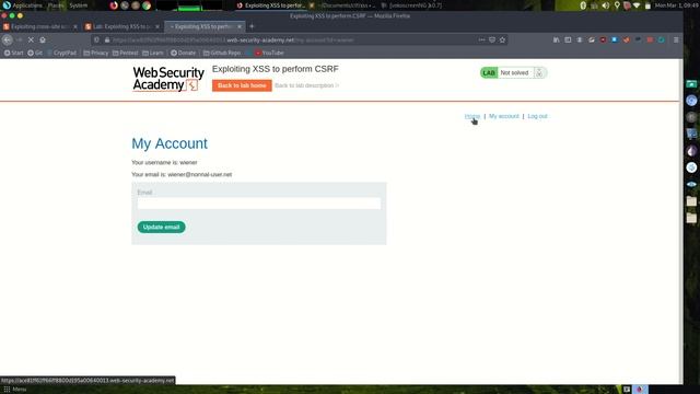 Exploiting XSS to perform CSRF смотреть онлайн
