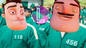 ИГРА В КАЛЬМАРА С ПОДПИСЧИКАМИ!ПРИВЕТ СОСЕД ПРОТИВ ВСЕХ!CRAB GAME ПАРОДИЯ НА SQUID GAME!ШОУ ХРИПЛЫХ!