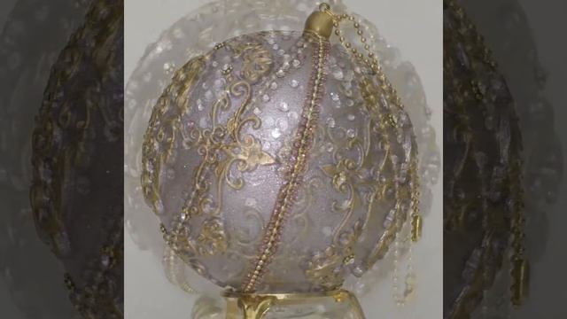 Новогодние шары ручной работы. Красивый подарок на новый год. Украшение на елку. смотреть онлайн