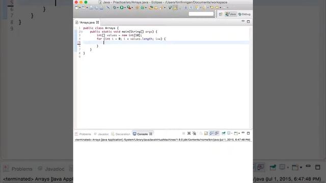 Filling an Array with Squared Values (Java) смотреть онлайн