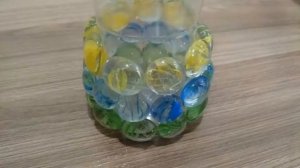 Поделка Ваза из пластиковой бутылки / Поделка из пластиковой баночки от йогурта