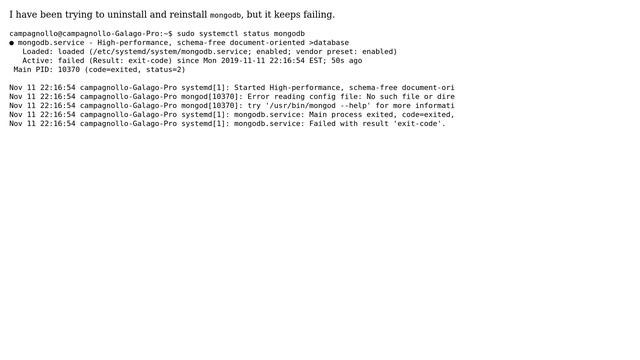 Unix & Linux: Unable to get mongodb started смотреть онлайн