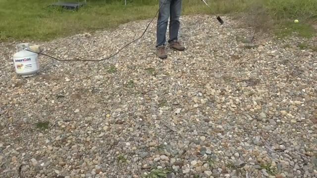 Propane Torch Weed Burning With A Mr Heater Flame Thrower смотреть онлайн