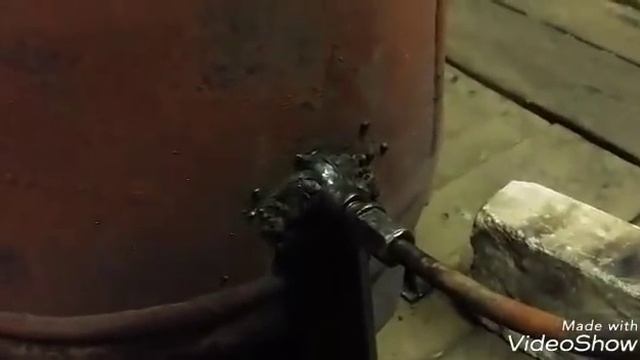 Как я делал нижнюю подачу отработки на печку. смотреть онлайн