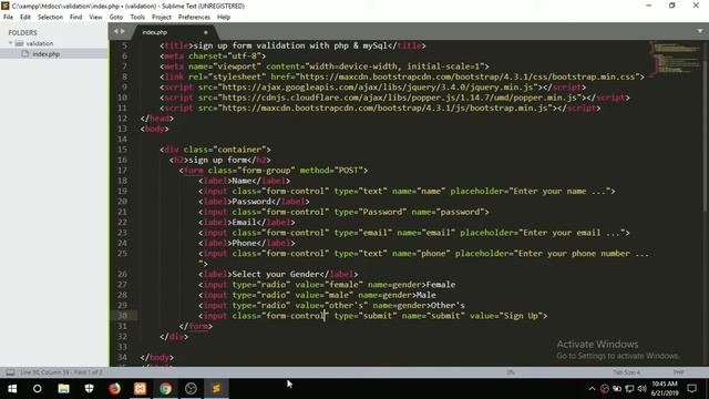 How to validation sign up form with php and mysqli database in easy way . A to Z смотреть онлайн