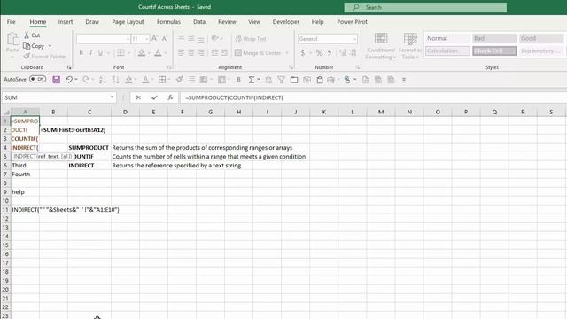 How To Count Items Across Multiple Worksheets In Excel смотреть онлайн