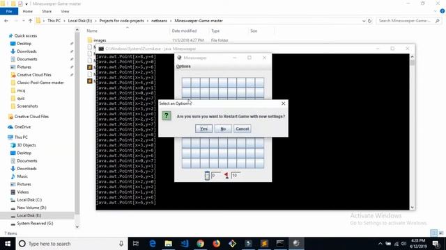 Minesweeper Game In Java AWT Components With Source Code смотреть онлайн