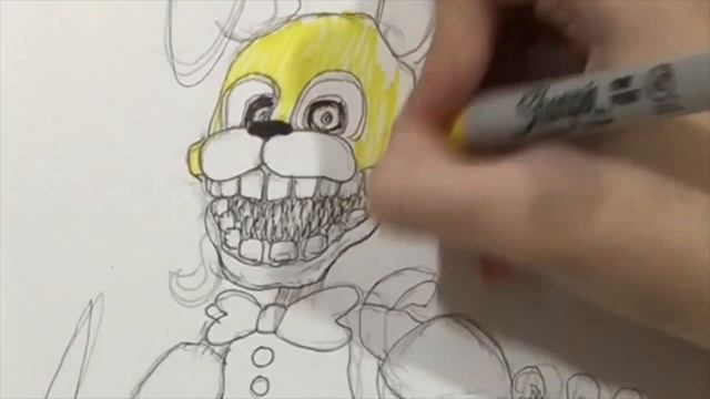 (Redraw) Drawing Into The Pit Spring Bonnie (Fnaf fazbear fright) смотреть онлайн