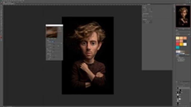 How to create doll head portrait in Photoshop. Bubble head portrait. смотреть онлайн