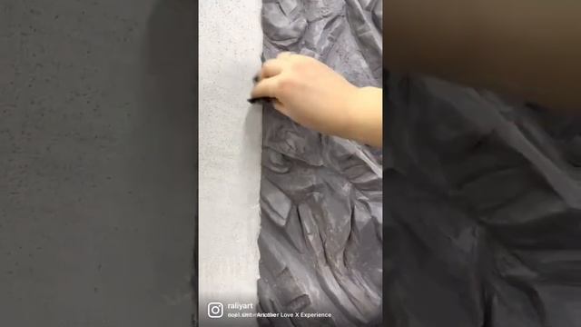 Имитация скальной поверхности #рельеф #барельеф