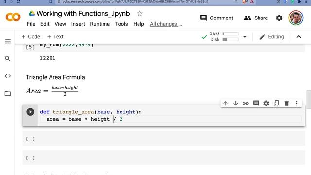 Functions in Python for beginners using Google Colab Notebook. смотреть онлайн