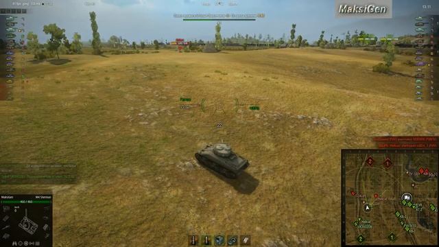 Не реплей #0000011. M4 Sherman. Бой с 7 уровнями. смотреть онлайн