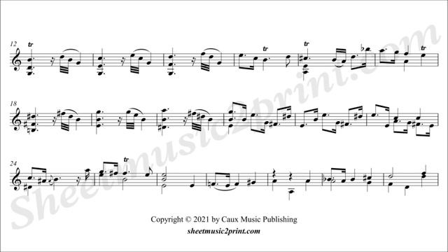 Telemann : Fantasia 12, TWV 40:25 (1/3 : Moderato) -- Urtext