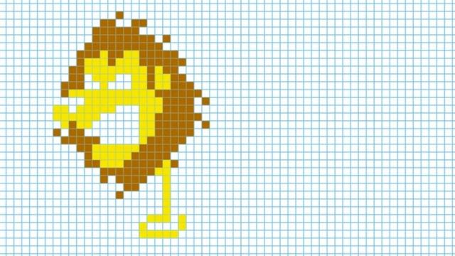 Как нарисовать льва. Рисунки по клеточкам смотреть онлайн