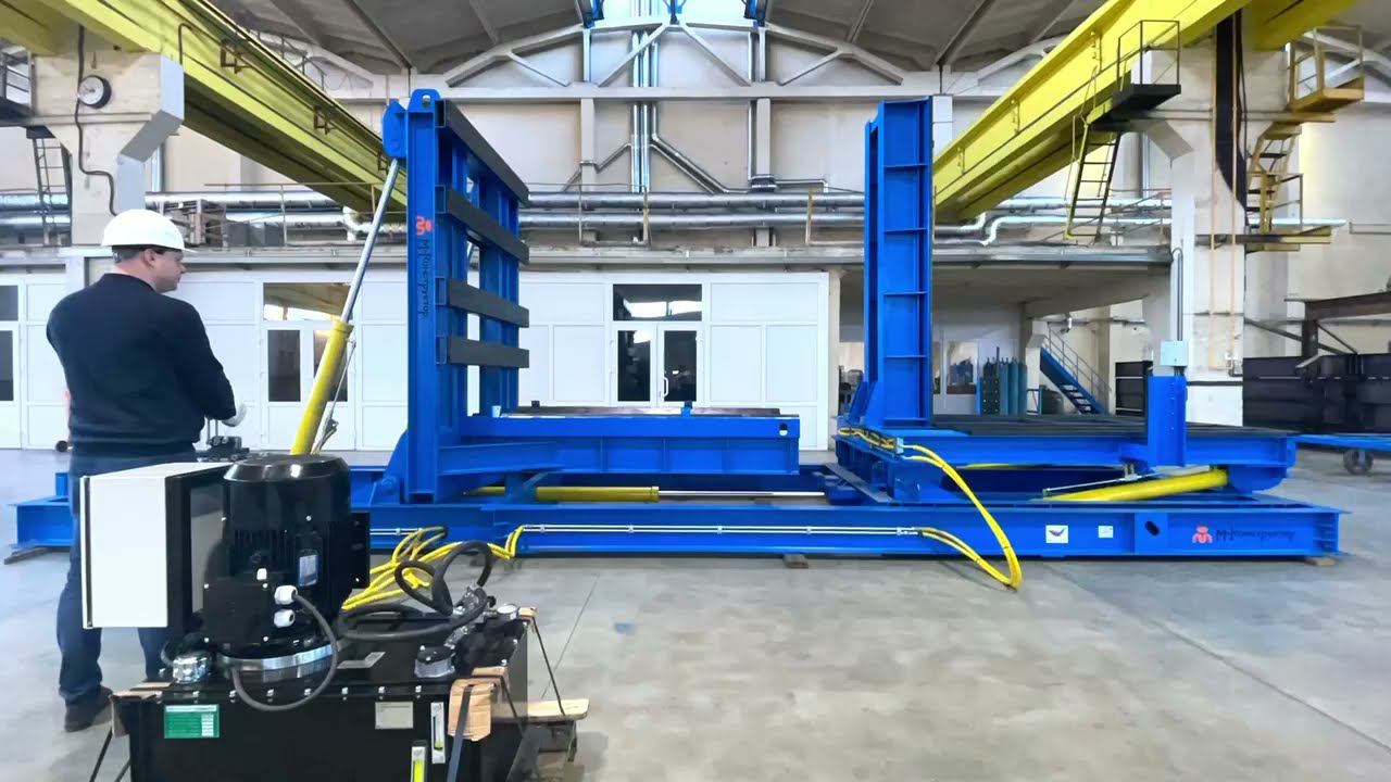 Работа кантователя бетонных труб в режиме timelapse смотреть онлайн