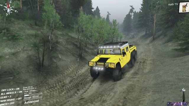 MODS SpinTires: HUMMER H1 6x6 Raptor смотреть онлайн