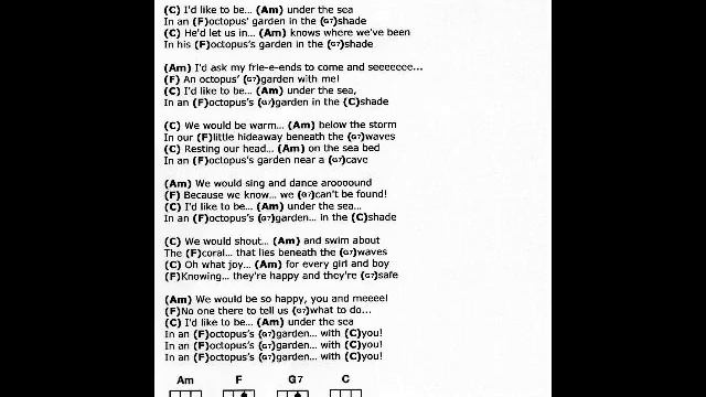 Octopus Garden Chords смотреть онлайн