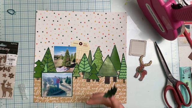 My Little Scrapbook Store December sketch Challenge (12x12 process video) смотреть онлайн