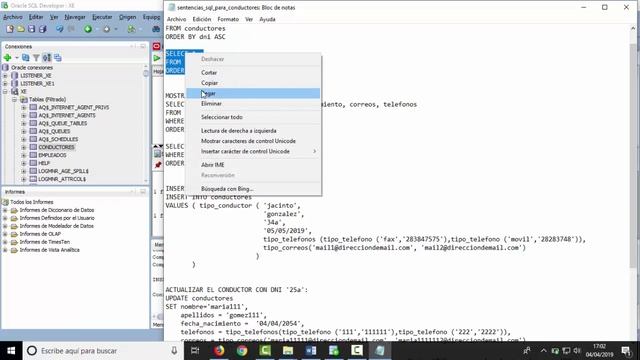 insertando recuperando datos en una base de datos Oracle смотреть онлайн