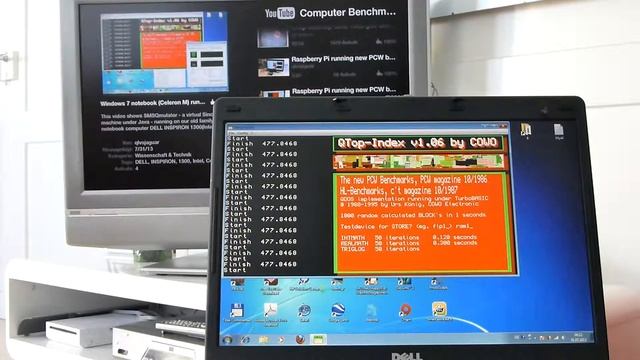Windows 7 notebook (Celeron M) running new PCW benchmarks (1986) under SMSQmulator (2013) смотреть онлайн