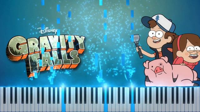 Gravity Falls Theme - Piano Tutorial смотреть онлайн